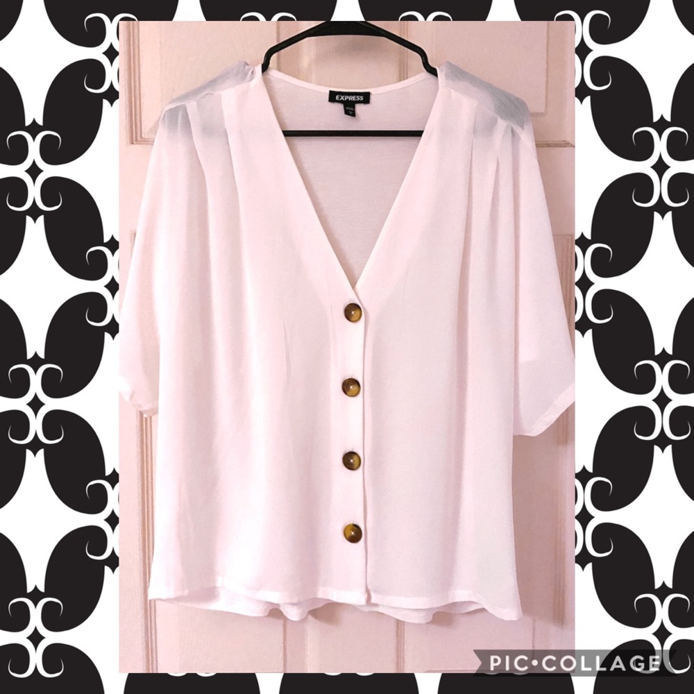 Women’s Large Button Up Work Blouse